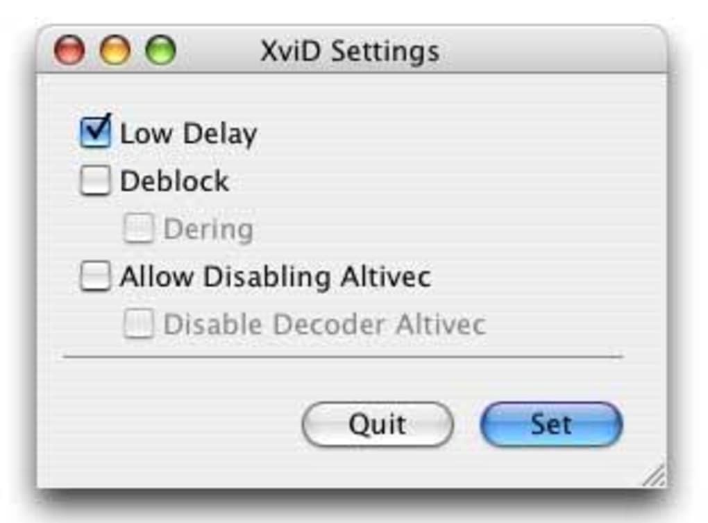 Download xvid video codec mac